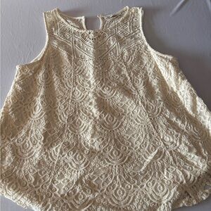 Cato Cream Lace Sleeveless Blouse Size 18/20